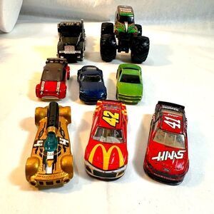 NASCAR Hot wheels Cars Lot - McDonald’s, Busch, Grave Digger -  some rare